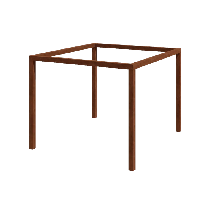 Pergolă din oțel corten - Pătrat - 324 x 300 x 230 cm - Fără bază de beton