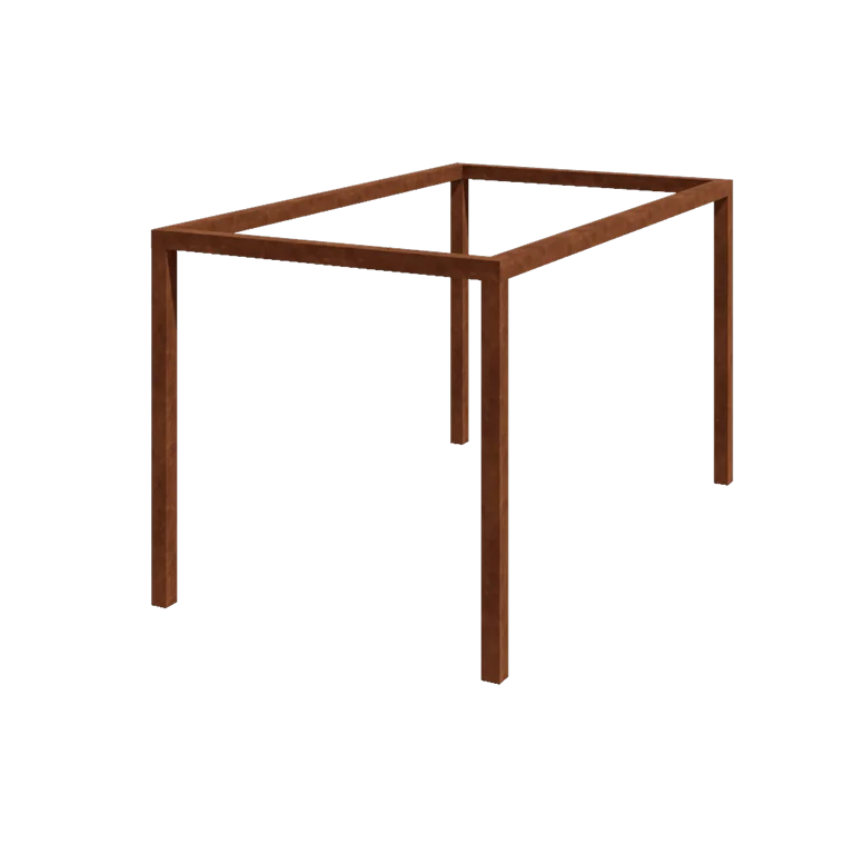 Pergolă din oțel corten - Dreptunghiular - 424 x 250 x 230 cm - Fără bază de beton