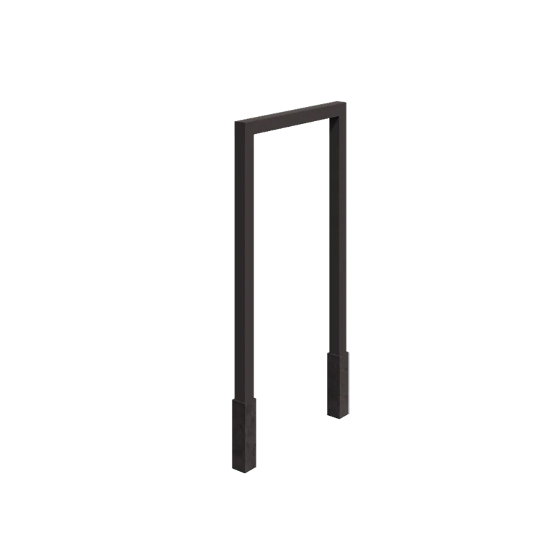 Pergolă din oțel - Drept - 150 x 230 cm - RAL7016 mat (gri antracit) - Cu bază de beton