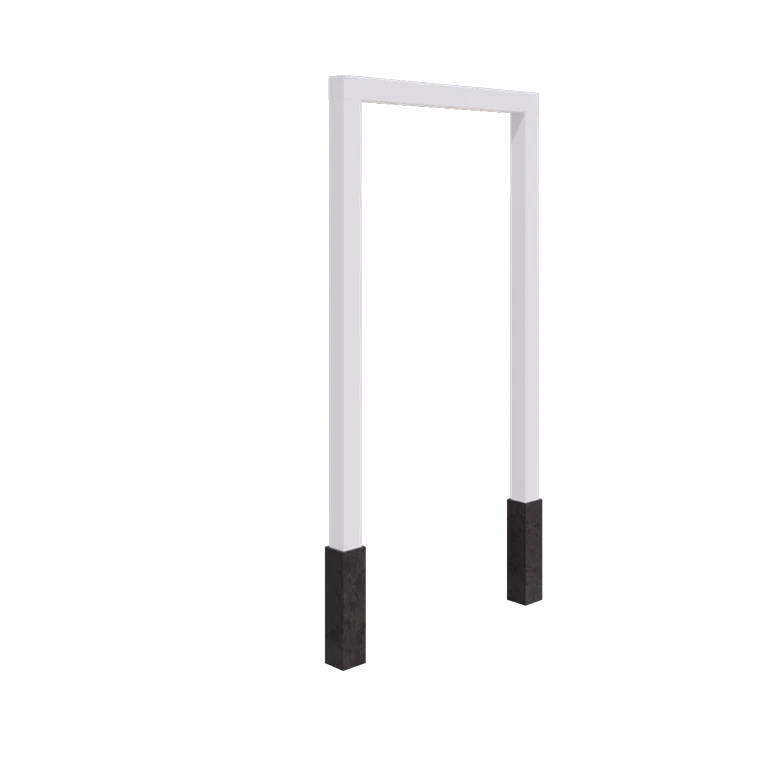 Pergolă din oțel - Drept - 150 x 230 cm - RAL9010 mat (alb) - Cu bază de beton