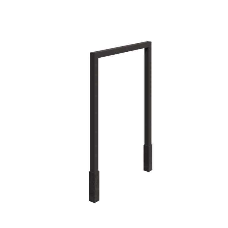 Pergolă din oțel - Drept - 200 x 230 cm - RAL7016 mat (gri antracit) - Cu bază de beton
