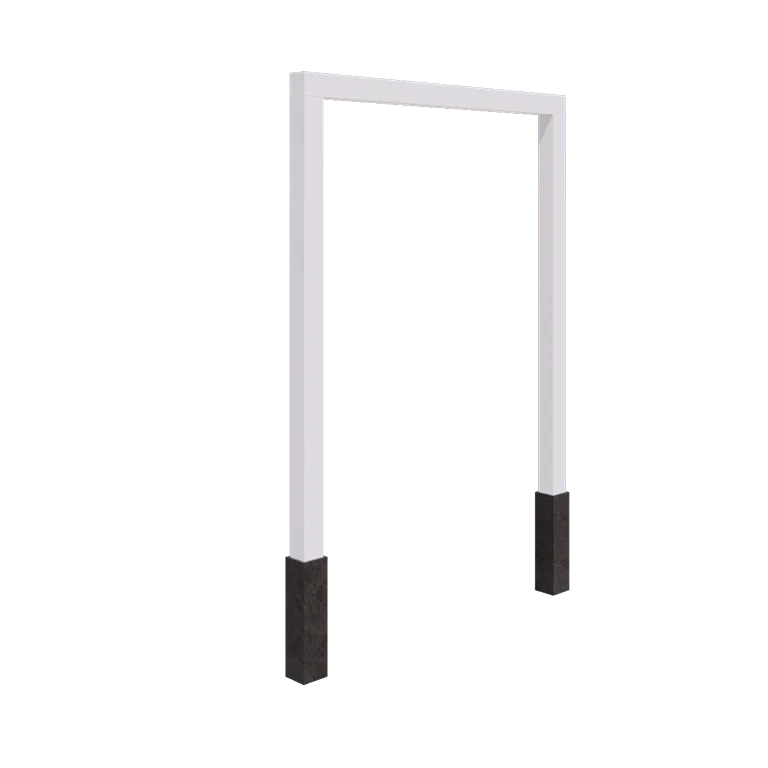 Pergolă din oțel - Drept - 200 x 230 cm - RAL9010 mat (alb) - Cu bază de beton