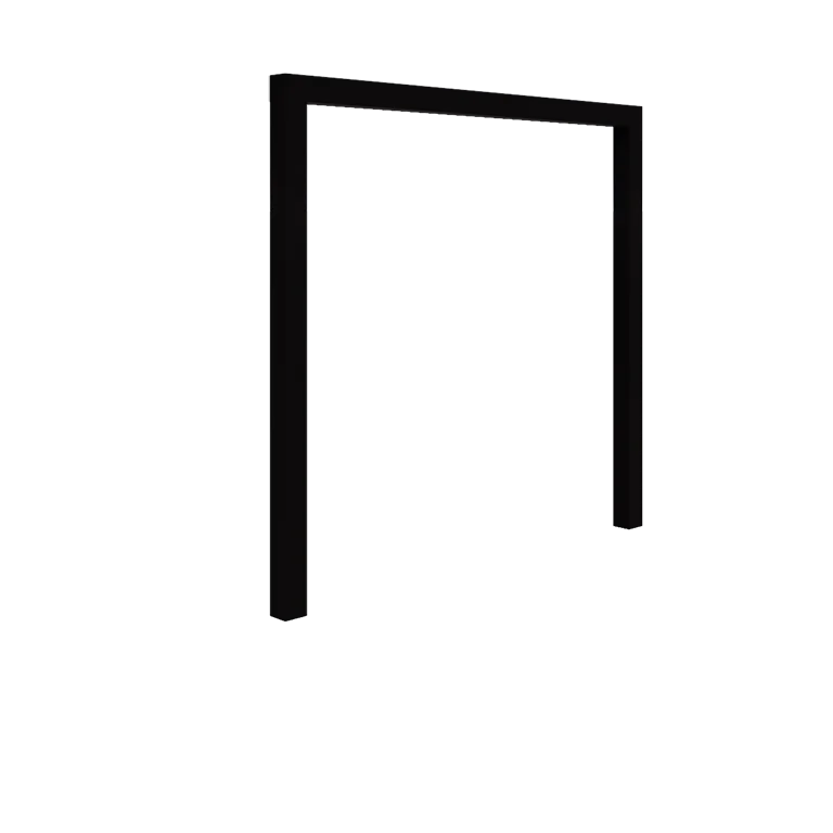 Pergolă din oțel - Drept - 250 x 230 cm - RAL9005 mat (negru) - Fără bază de beton