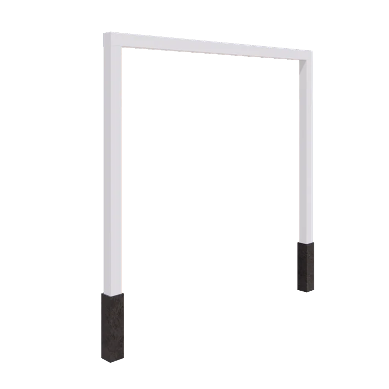Pergolă din oțel - Drept - 300 x 230 cm - RAL9010 mat (alb) - Cu bază de beton