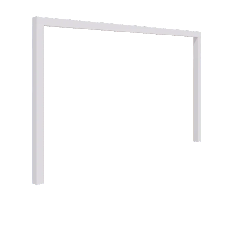 Pergolă din oțel - Drept - 400 x 230 cm - RAL9010 mat (alb) - Fără bază de beton