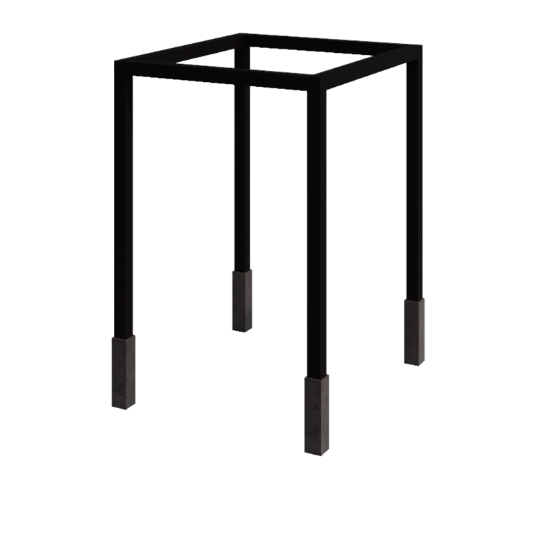 Pergolă din oțel - Pătrat - 224 x 200 x 230 cm - RAL9005 mat (negru) - Cu bază de beton
