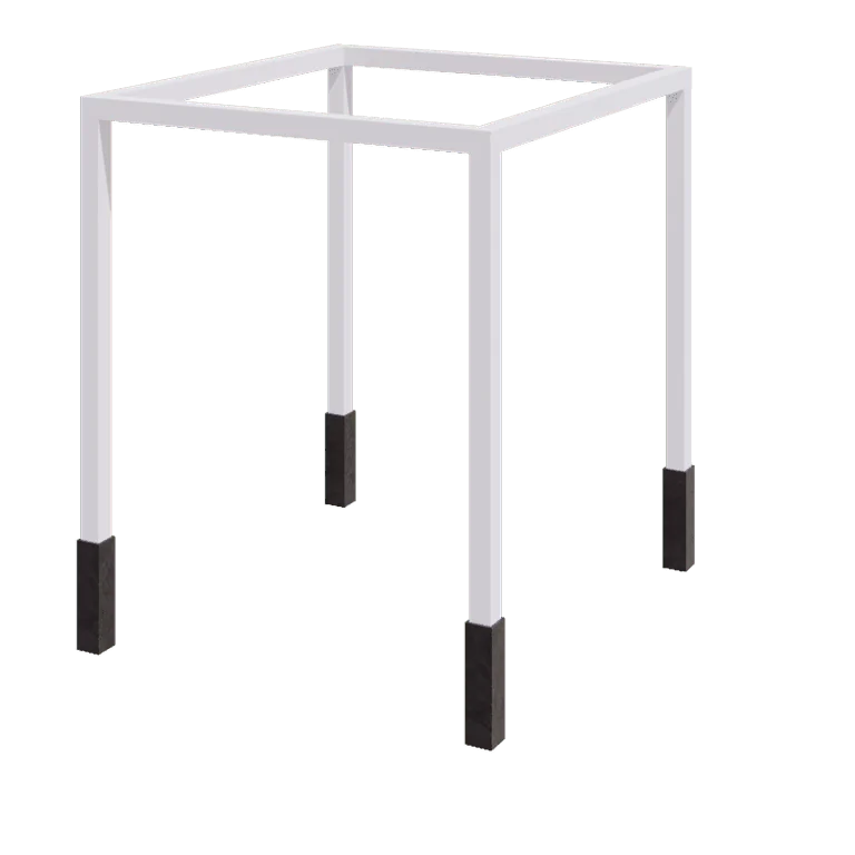 Pergolă din oțel - Pătrat - 274 x 250 x 230 cm - RAL9010 mat (alb) - Cu bază de beton