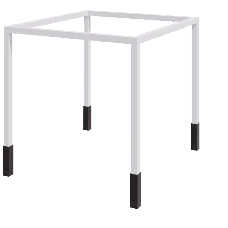 Pergolă din oțel - Pătrat - 324 x 300 x 230 cm - RAL9010 mat (alb) - Cu bază de beton