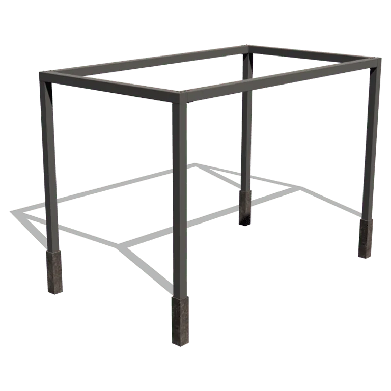 Pergolă din oțel - Dreptunghiular - 424 x 250 x 230 cm - RAL9005 mat (negru) - Cu bază de beton