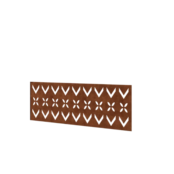 Gard din oțel corten H - Panou V - 120 x 47,5 cm