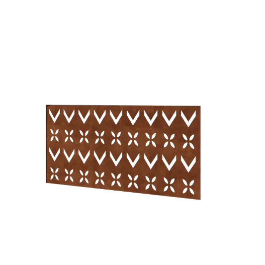 Gard din oțel corten H - Panou V - 120 x 63,3 cm