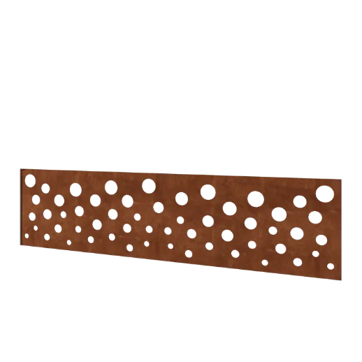Gard din oțel corten H - Panou B - 180 x 47,5 cm