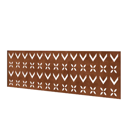 Gard din oțel corten H - Panou V - 180 x 63,3 cm