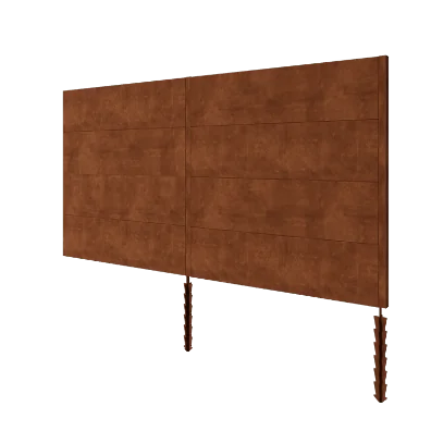 Gard din oțel corten H4 - Set complet - 372 x 6 x 190 cm