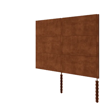 Gard din oțel corten H3 - Set complet - 252 x 6 x 190 cm