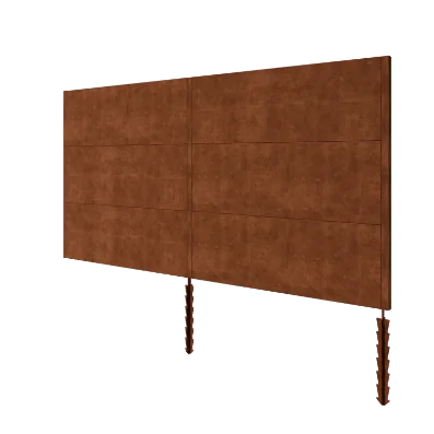 Gard din oțel corten H3 - Set complet - 372 x 6 x 190 cm