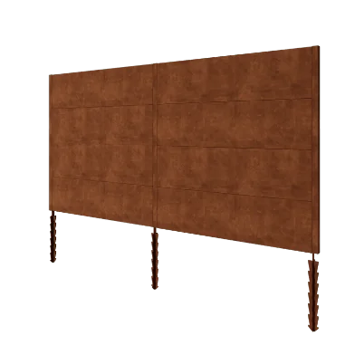 Gard din oțel corten H4 - Set complet - 378 x 6 x 190 cm