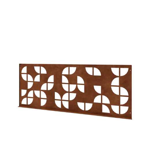 Gard decorativ din oțel corten G - Panou - 149 x 3 x 60 cm