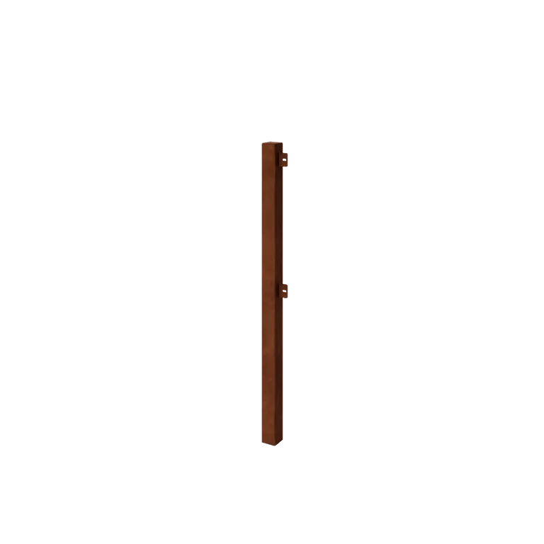 Gard decorativ din oțel corten - Stâlp de capăt - 110 cm