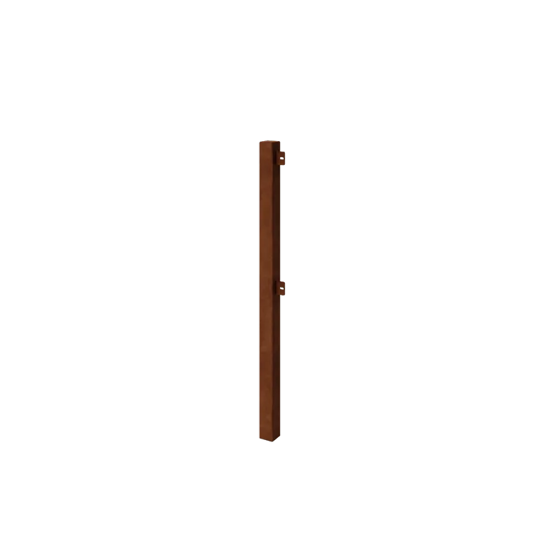 Gard decorativ din oțel corten - Stâlp de colț - 110 cm