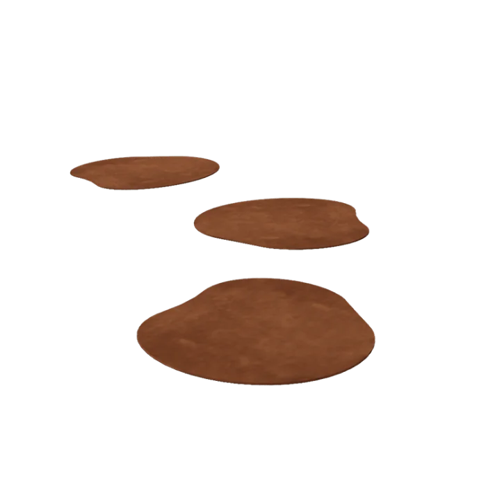 Pas japonez din oțel corten - Organic - 40 x 40 cm