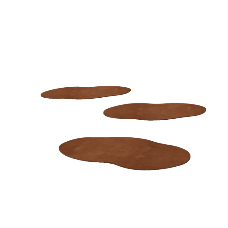 Pas japonez din oțel corten - Organic - 50 x 25 cm