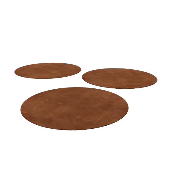 Pas japonez din oțel corten - Rotund - 75 cm