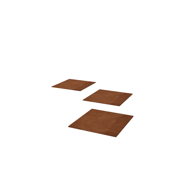 Pas japonez din oțel corten - Pătrat - 30 x 30 cm