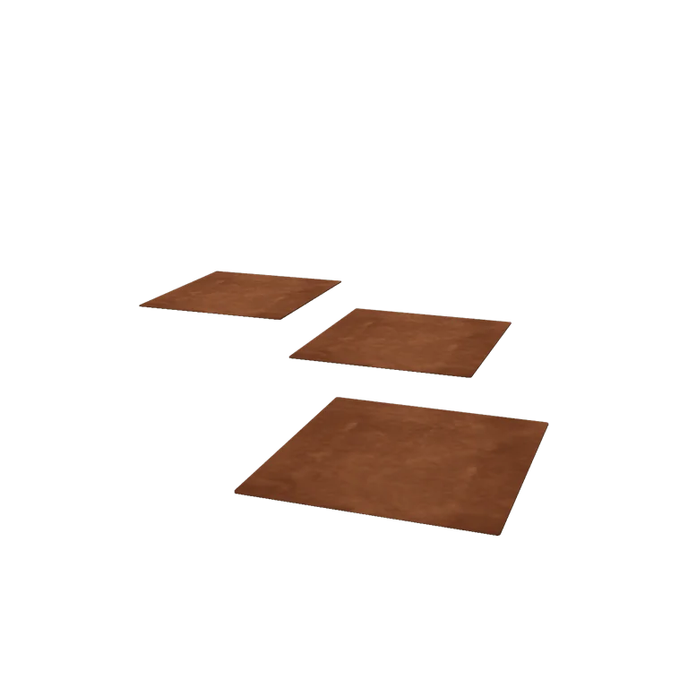 Pas japonez din oțel corten - Pătrat - 40 x 40 cm
