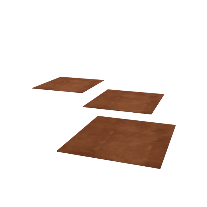 Pas japonez din oțel corten - Pătrat - 50 x 50 cm